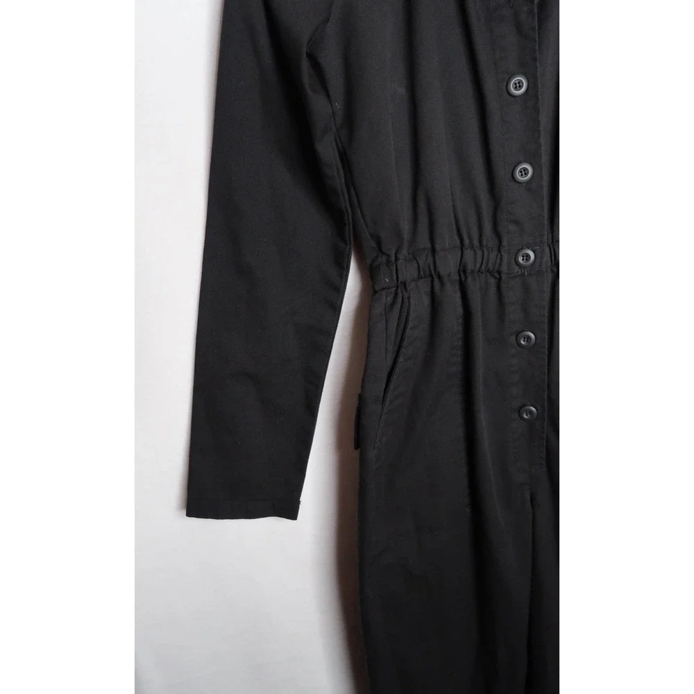 Brandy Melville Black Utility Jumpsuit Button Front Womens S‎ Streetwear EUC